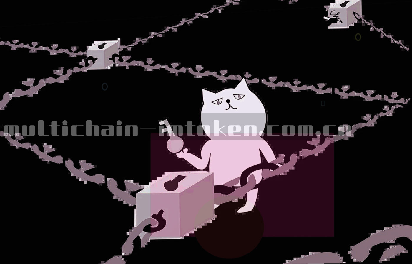 放射状节点网络示意，内圈为连接紧密的主链节点，外圈为分散的二层网络节点